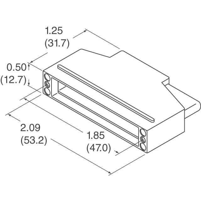 165X10409XE Conec  Capots de connecteurs D-Sub en forme de D
